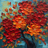 Abstract canvas painting wall décor Minimalist Floral landscape colorful